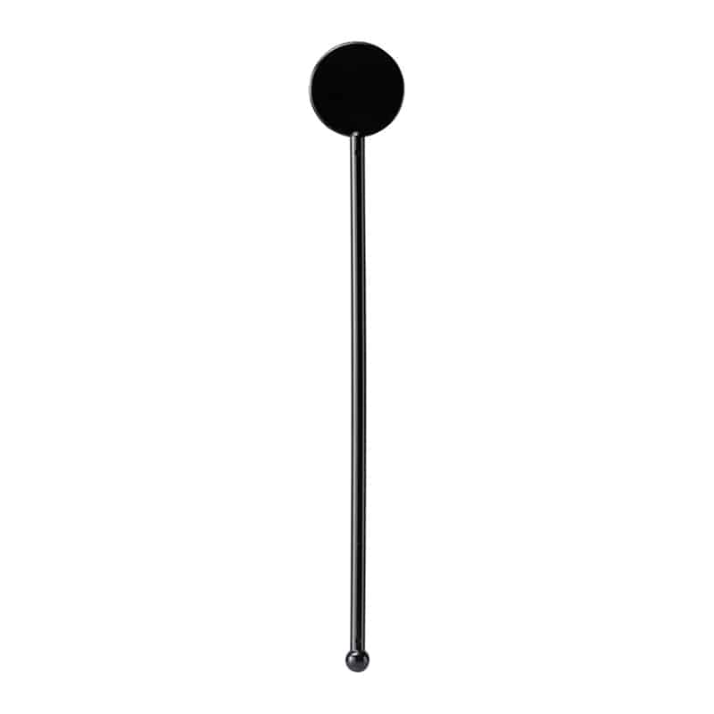 えいむ アクリルマドラー 丸 ブラック 5本入 M-73 1束（ご注文単位2束）【直送品】