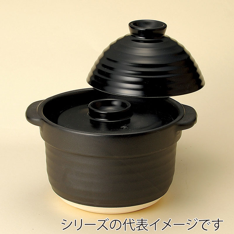 山万 52633-470 ごはん炊きブラック1合炊き 1個(ご注文単位1個)【直送品】
