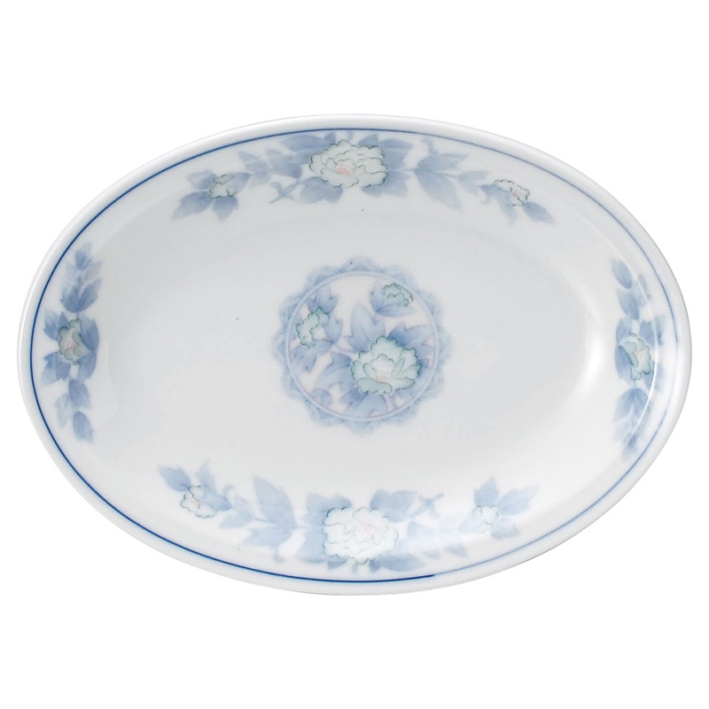 山万 68605-100 三色牡丹 8吋プラター 1個(ご注文単位1個)【直送品】