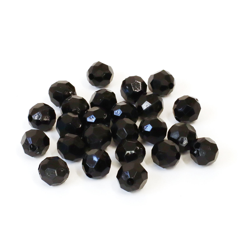日本紐釦貿易 (Nippon Chuko) クラフトビーズ プラスチックビーズ 徳用500個入 10mm ブラック A1-65-500 (ご注文単位1束)【直送品】