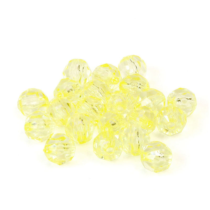 日本紐釦貿易 (Nippon Chuko) クラフトビーズ プラスチックビーズ 徳用500個入 8mm イエロー A1-82-500 (ご注文単位1束)【直送品】