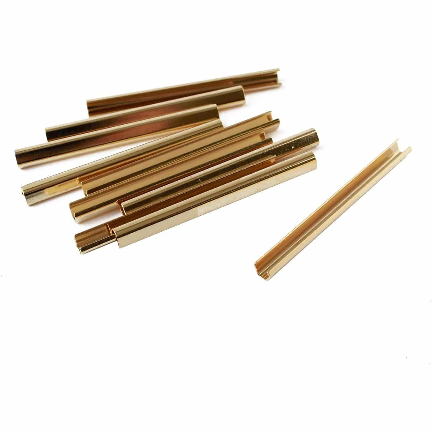 日本紐釦貿易 ヘリ止金具 W63×H6mm 10個入 ゴールド M195-G （ご注文単位1束）【直送品】