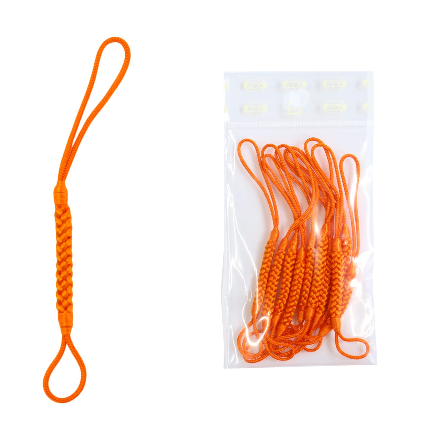 日本紐釦貿易 根付紐 ストラップ 10cm 10本 朱赤 F1-6-10 (ご注文単位1束)【直送品】