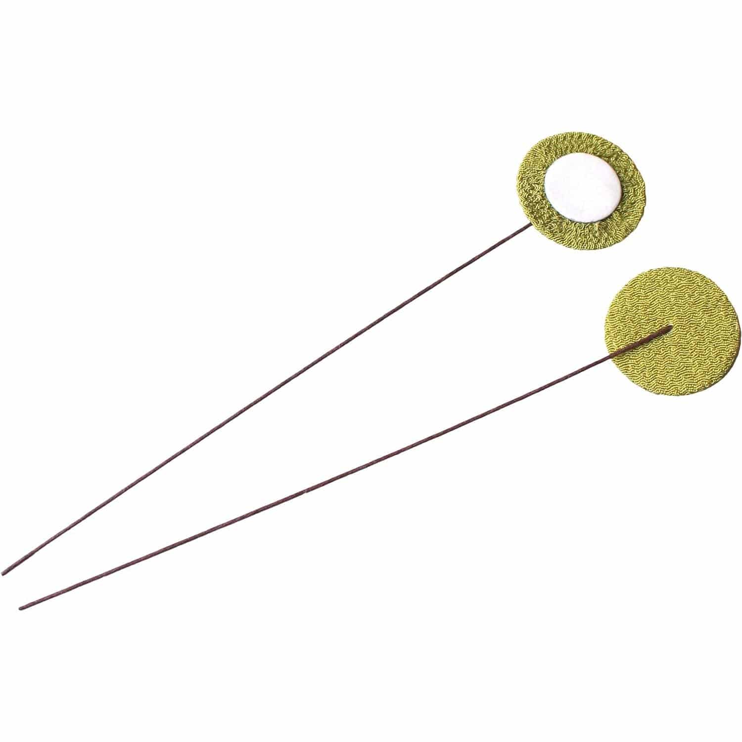 日本紐釦貿易 つまみ細工用 ワイヤー付き花台紙 松葉 φ20mm 5本入 S55H20-10 (ご注文単位1束)【直送品】