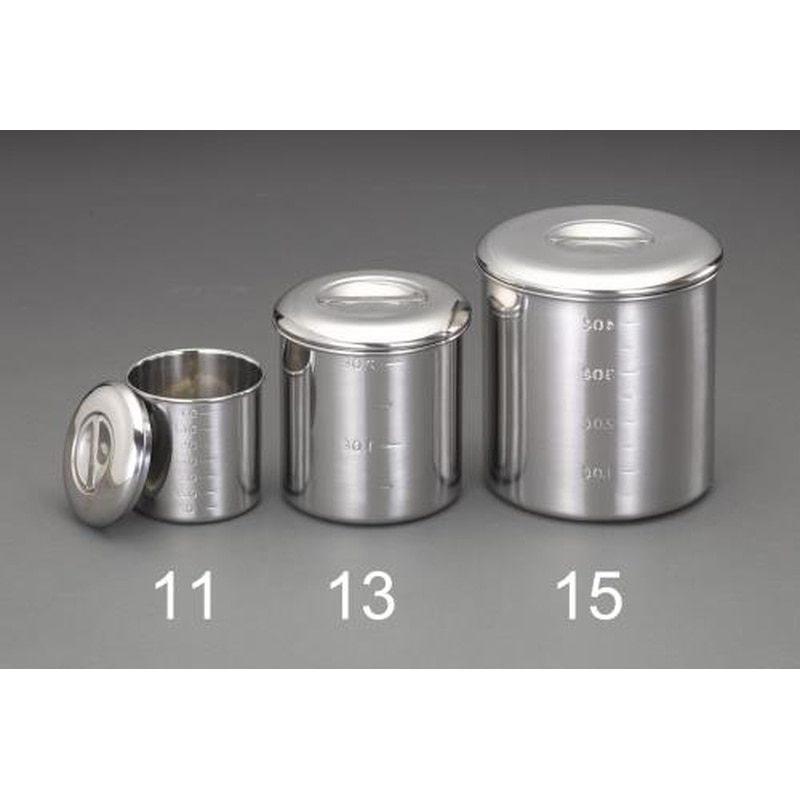 エスコ EA508SG-15 φ180x180mm/4.5Lポット(メモリ付/ステンレス製) 1個(ご注文単位1個)【直送品】