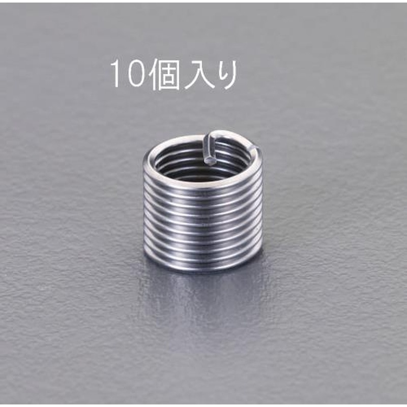 エスコ EA949VF-12S M12-1.25x12mmリコイルインサートネジ(極細目/10コ) 1個(ご注文単位1個)【直送品】