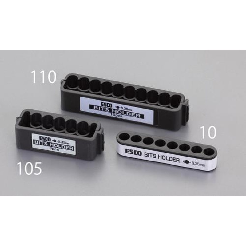エスコ EA509-110 10本用(1/4”Hex)ビットケース 1個(ご注文単位1個)【直送品】