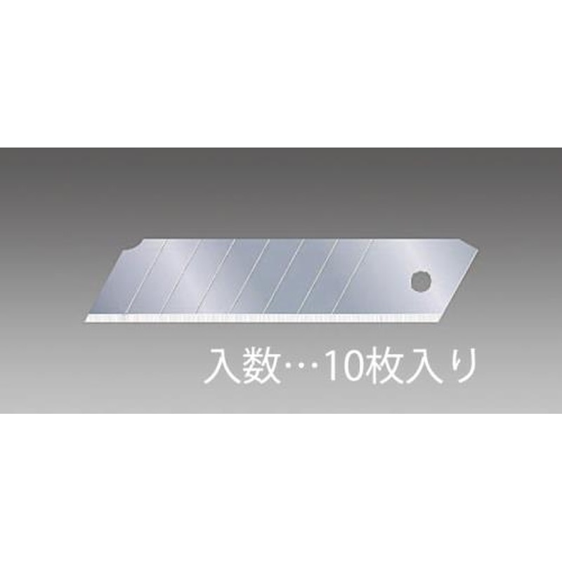 エスコ EA589AT-51 100x22x0.65mmカッターナイフ替刃(10枚) 1個(ご注文単位1個)【直送品】