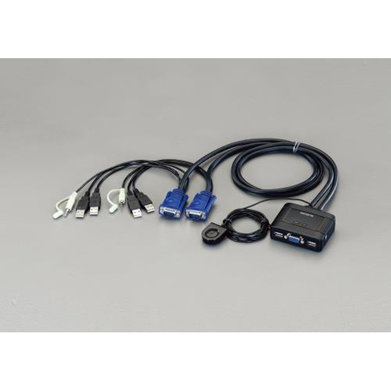 エスコ EA764AE-1 USBポート付パソコン切替器 1個（ご注文単位1個）【直送品】