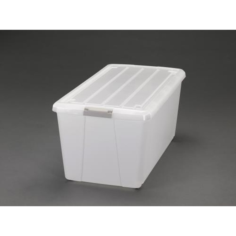 エスコ EA506AB-56BA 390x720x330mm収納ケース(バックル付/クリアー/10個) 1個（ご注文単位1個）【直送品】
