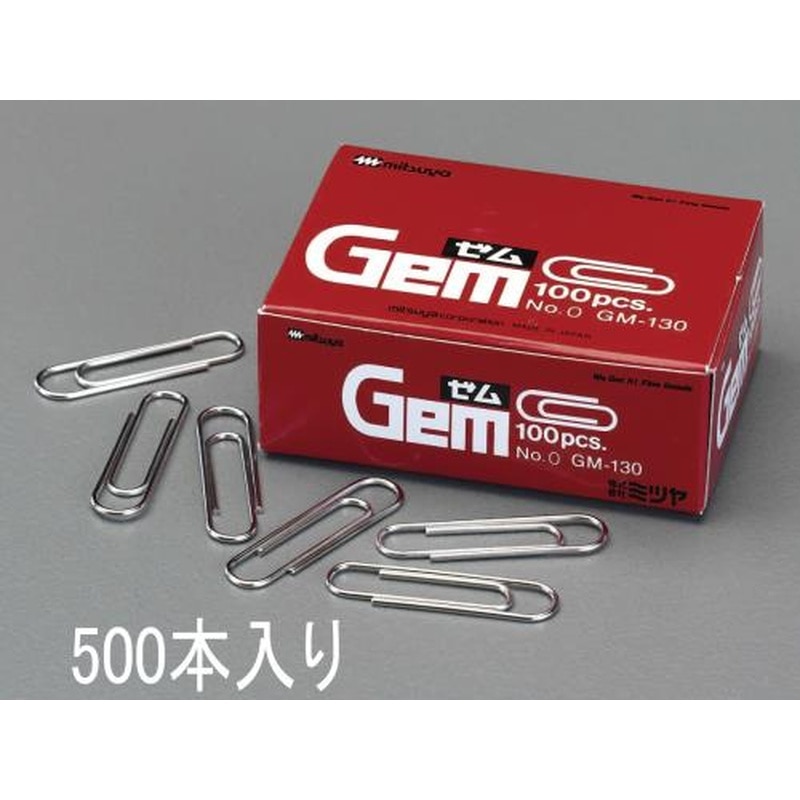 エスコ EA762FA-32[大/29mm]ゼムクリップ(500本) 1個（ご注文単位1個）【直送品】