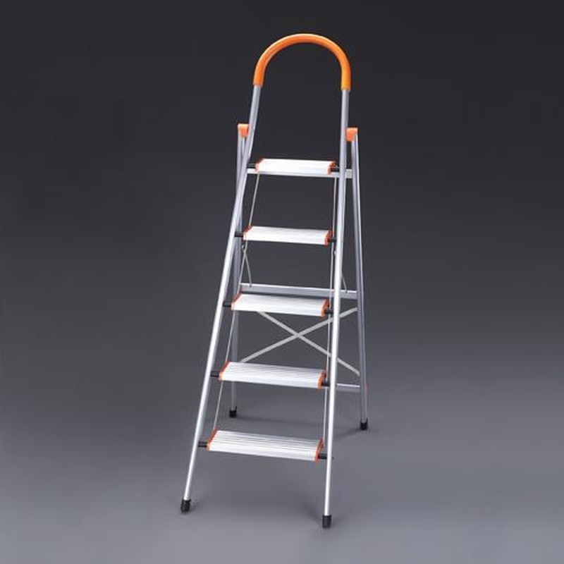エスコ EA903RA-5 1.23m/5段踏台(アルミ製) 1個(ご注文単位1個)【直送品】