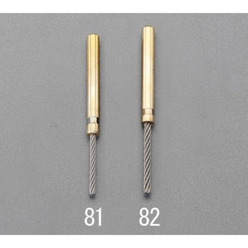 エスコ EA819BJ-81 2.5x30mm/6mm軸付ステンレスロープブラシ 1個(ご注文単位1個)【直送品】