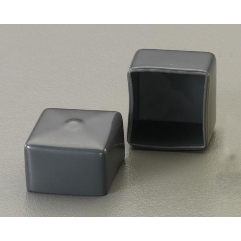 エスコ EA983FN-12G 12x12x10mm角型保護キャップ(グレー/2個) 1個（ご注文単位1個）【直送品】