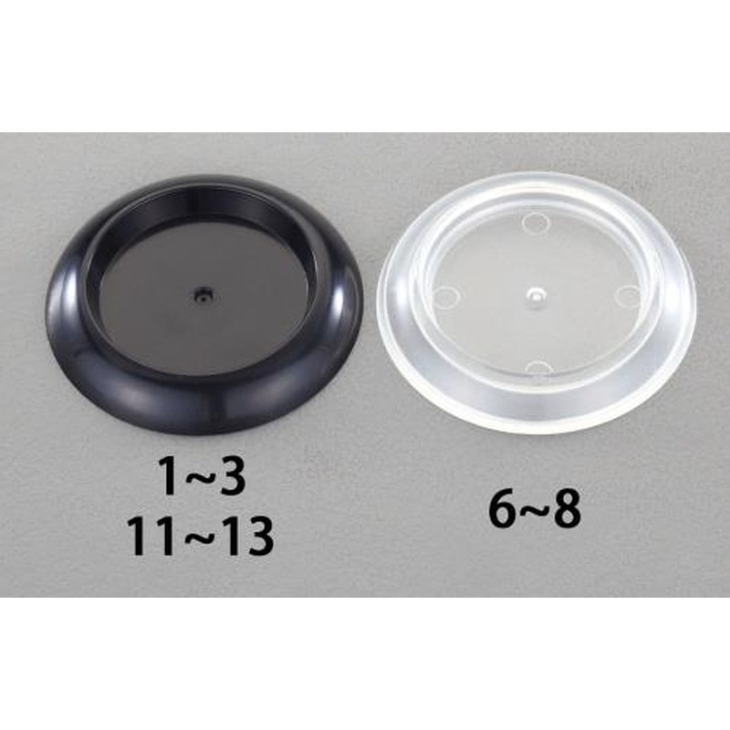 エスコ EA986TS-1 60.0mmキャスター用受け皿(黒/4個) 1個（ご注文単位1個）【直送品】