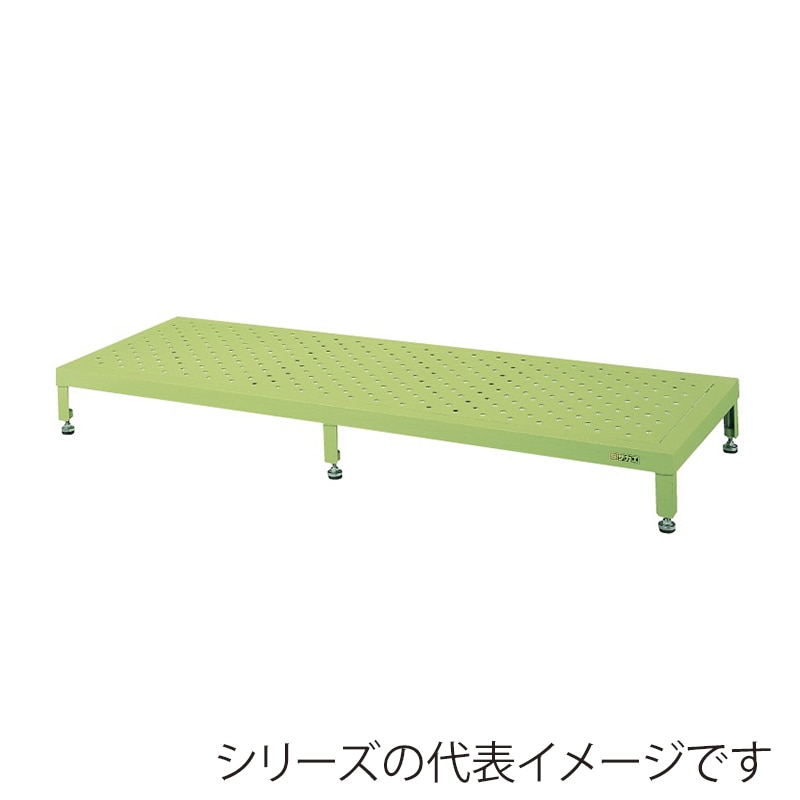 サカエ 足踏台 高床用 グリーン JA-1275N 1台(ご注文単位1台)【直送品】