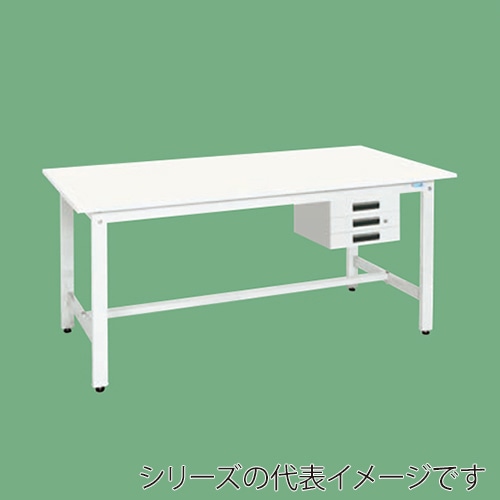 サカエ 軽量作業台 KHタイプ キャビネット3段付 パールホワイト KH-49CVPW 1台(ご注文単位1台)【直送品】