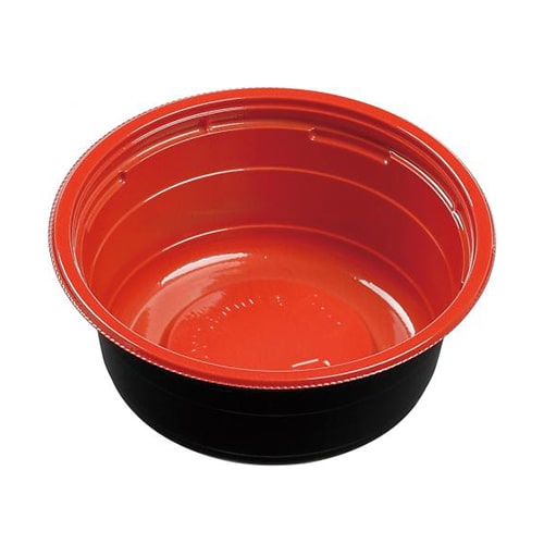 エフピコ 麺セット容器 SB 内装カップ MSD-丸100（40）MC 赤黒 50枚/袋（ご注文単位24袋）【直送品】
