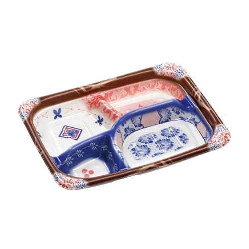 エフピコ 給食容器 HT 宅BEN-M20-15 花陶器-青 50枚/袋（ご注文単位12袋）【直送品】