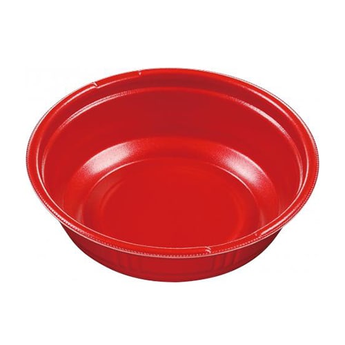 エフピコ 麺容器 MFPホット麺N 本体 19（55） M赤W 50枚/袋（ご注文単位9袋）【直送品】