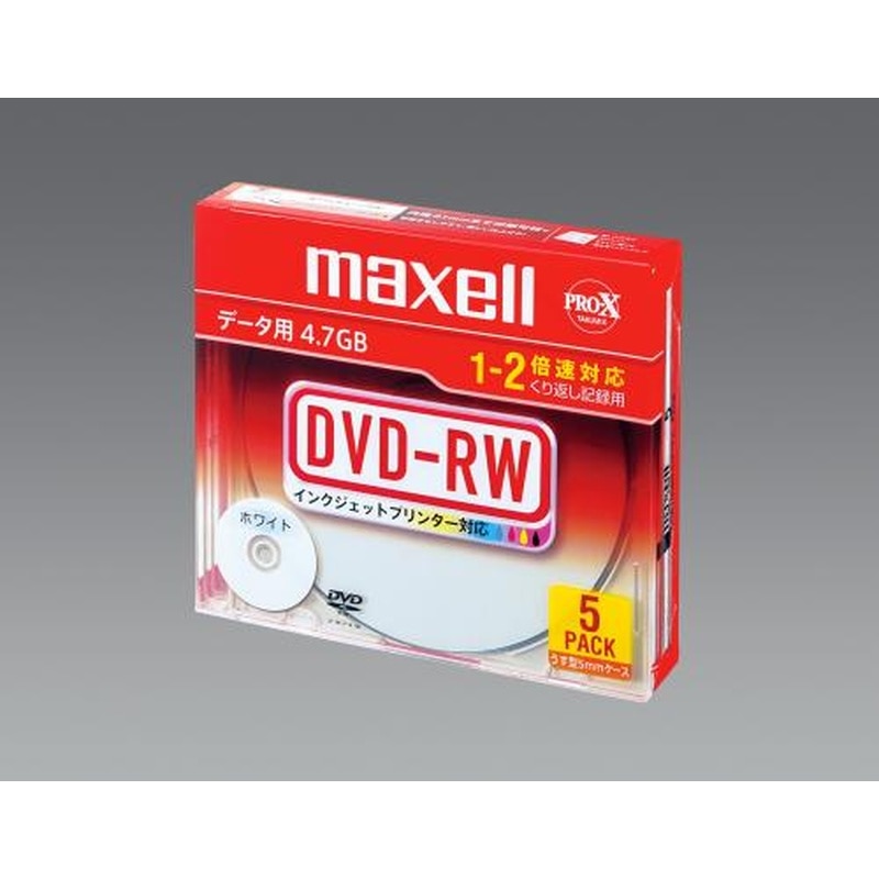 エスコ EA759GS-20B 4.7GBDVD-RW(2倍速/5枚) 1個(ご注文単位1個)【直送品】