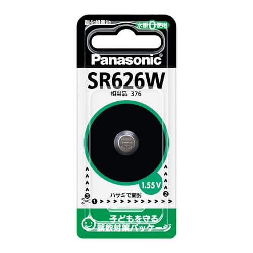 エスコ EA758YE-6 (SR626W) 1.55V 酸化銀電池 1個 （ご注文単位1個）【直送品】