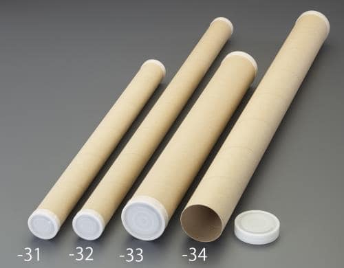 エスコ EA927SF-33 79.4x650.0mm クラフト丸筒(フタ付/ 6本) 1箱 （ご注文単位1箱）【直送品】