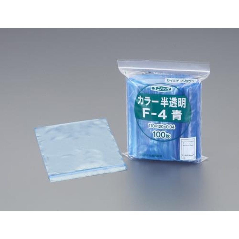 エスコ EA944C-601 50x70mmポリ袋(チャック付/青/300枚) 1個（ご注文単位1個）【直送品】