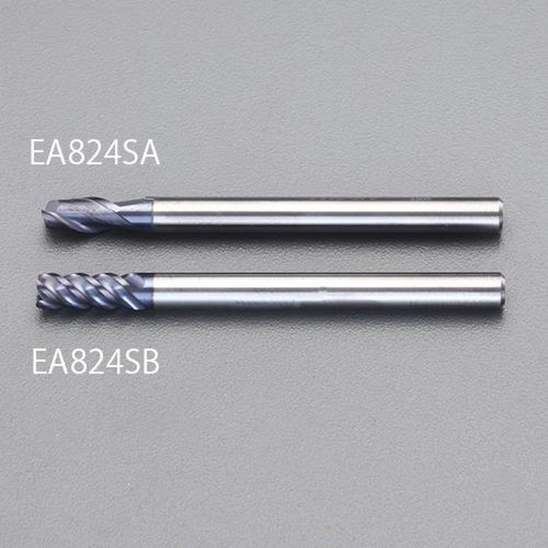 エスコ EA824SA-3.0 3.0x50mmエンドミル(AITicrNcoat/超硬・2枚刃 1個(ご注文単位1個)【直送品】