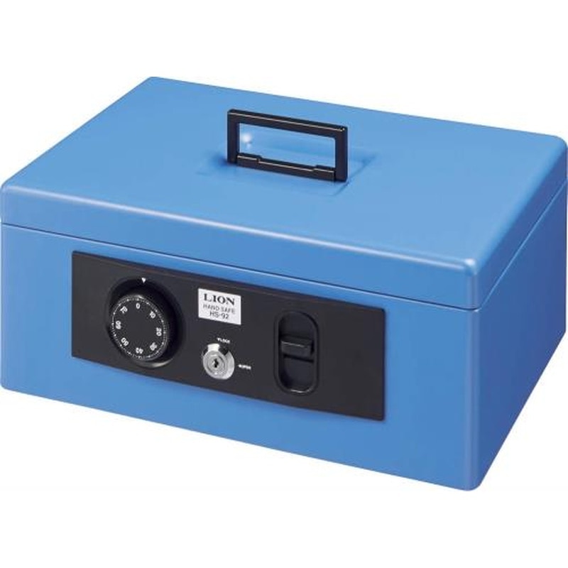 エスコ EA961KA-2 360x267x153mm手提げ金庫(ブルー) 1個（ご注文単位1個）【直送品】