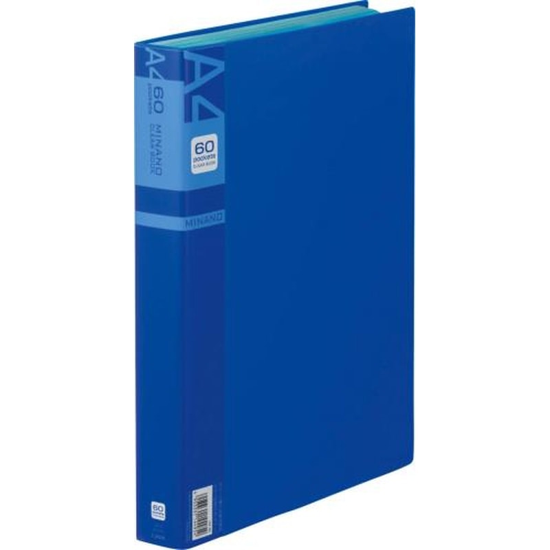 エスコ EA762CC-76 A4/S型クリアーブック(60枚/青) 1個（ご注文単位1個）【直送品】