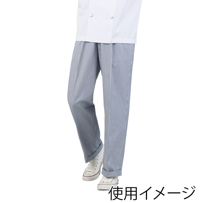 住商モンブラン(株) 7-723_L パンツ メンズ　L 紺ストライプ 1枚（ご注文単位1枚）【直送品】