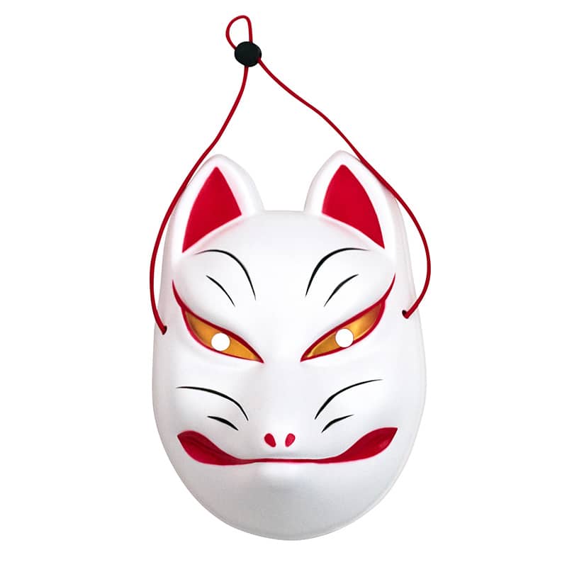クリアストーン 和風お面 天狐 白 1個（ご注文単位1個）【直送品】