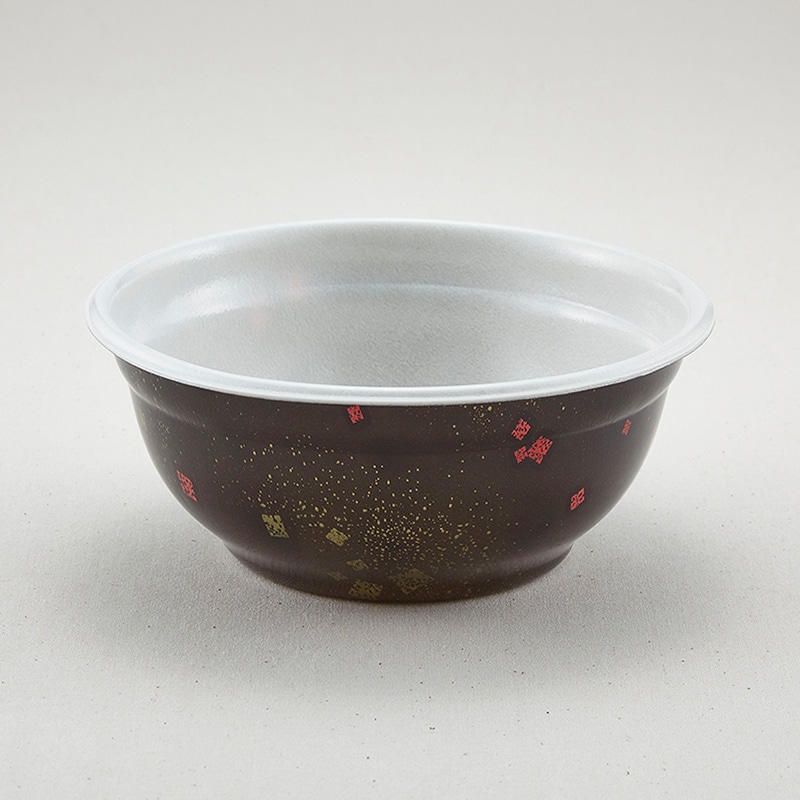 青葉紙業 麺容器 でかどん 本体 耐熱黒まきえ 222020 50個/袋（ご注文単位9袋）【直送品】