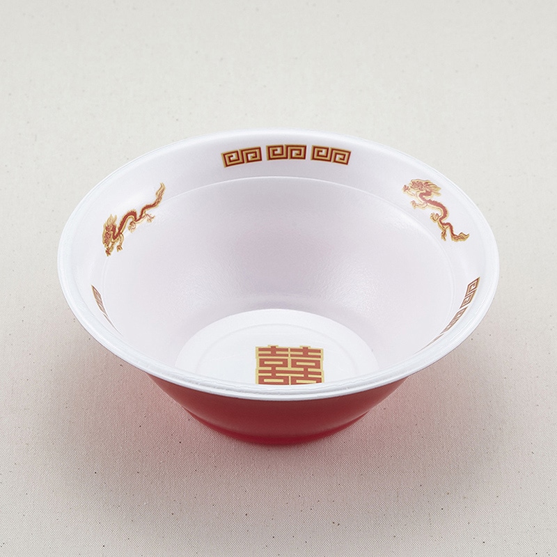 青葉紙業 麺容器 ラーメン 本体 中 中華外赤 221692 50個/袋（ご注文単位18袋）【直送品】