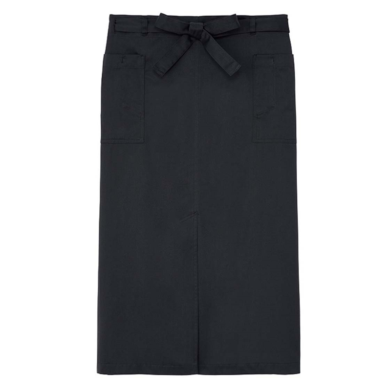 サーヴォ 男女兼用 エプロン ロング丈 F ブラック SAPU-1923-B9 1枚（ご注文単位1枚）【直送品】