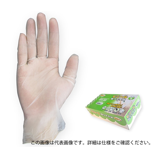ジェイワークスプランニング ビニール極うす手袋 粉なし L 100枚入 JCM-061-100P 1箱（ご注文単位10箱）【直送品】
