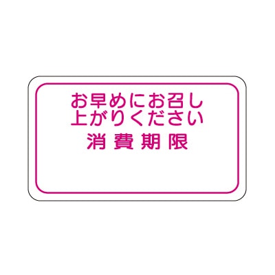 cotta シール 四角 54107　消費期限　白 100枚/袋（ご注文単位600袋）【直送品】