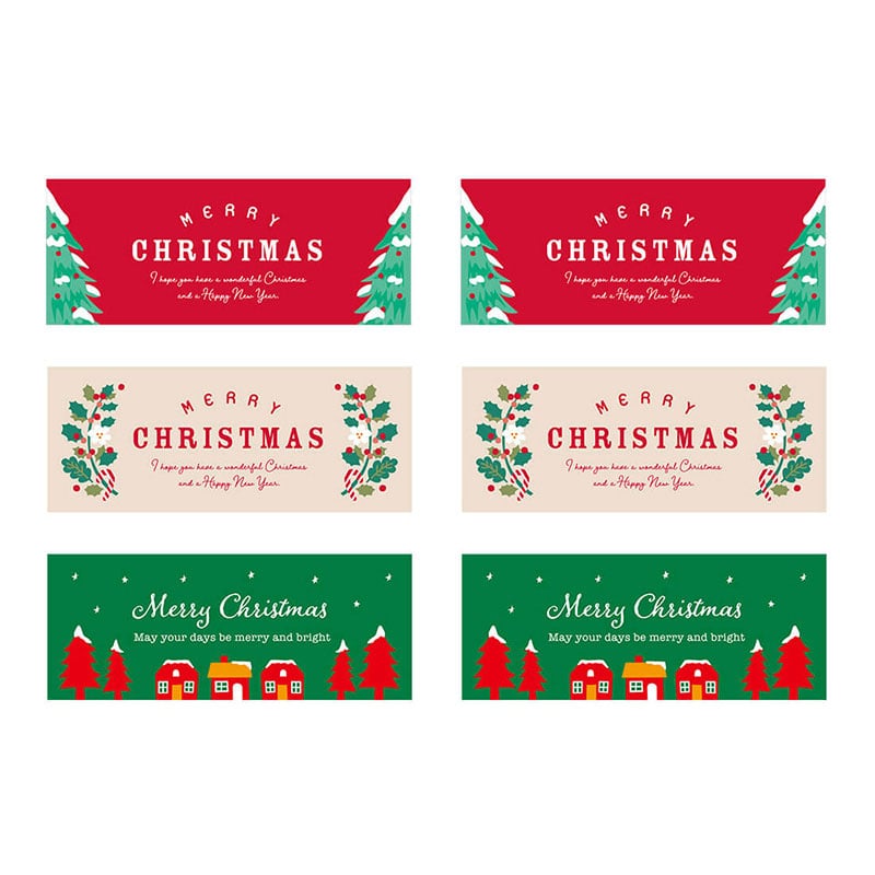 シール　クリスマスギフト　3柄×4片  95673 10冊/束（ご注文単位1束）【直送品】