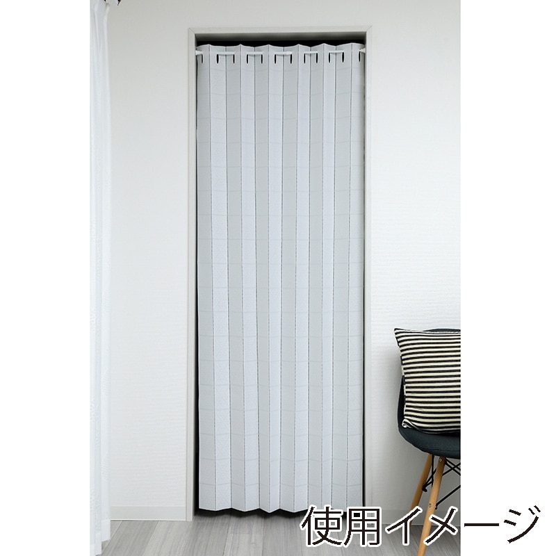 ユティック パタパタカーテン　95×200 バイアス柄　アイボリー UPK-01 1枚（ご注文単位1枚）【直送品】