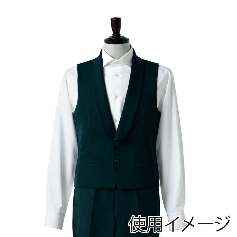 セブンユニフォーム ベスト 男性用 S ブラック CJ4328-9 1枚(ご注文単位1枚)【直送品】