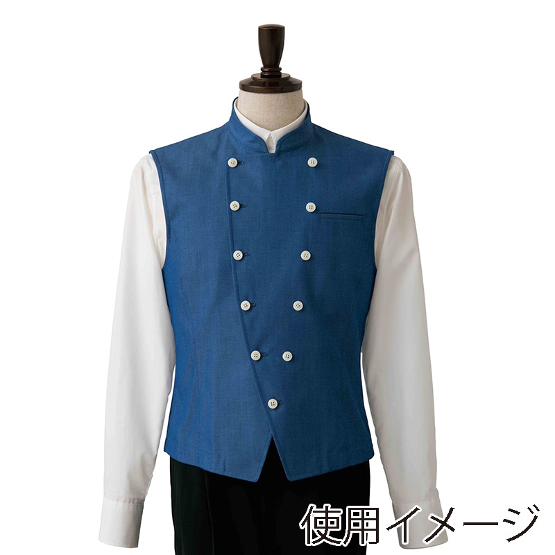 セブンユニフォーム ベスト 男性用 LL インディゴ DJ2624-1 1枚(ご注文単位1枚)【直送品】