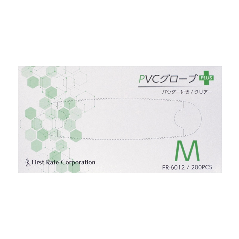 PVCグローブPLUS　粉付 FR-6012　M　200枚入  1個（ご注文単位40個）【直送品】