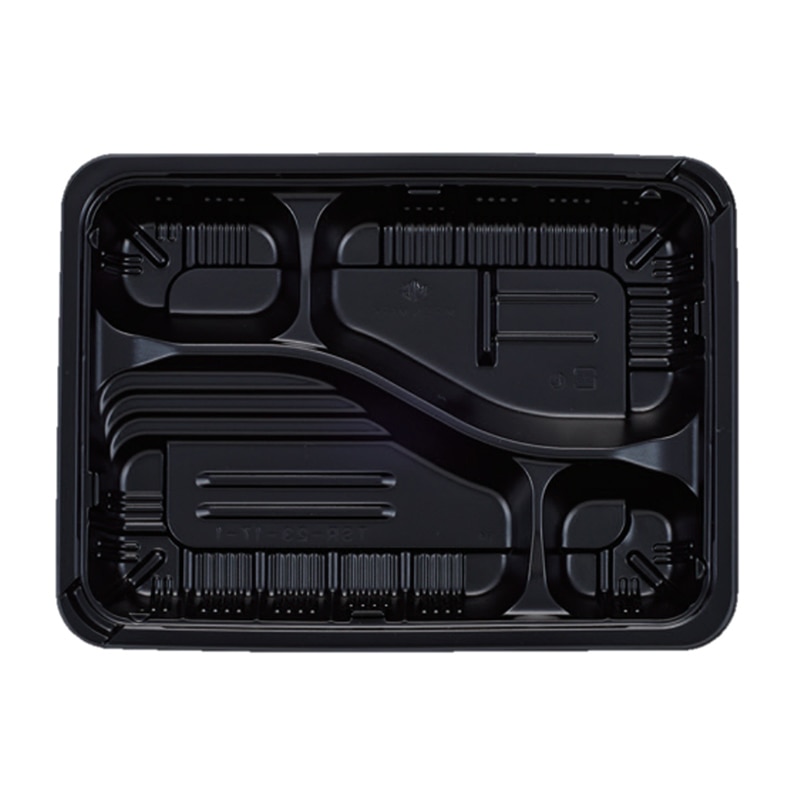 タカギ産業 弁当容器　夢彩ごぜん　本体 TSR-23-17-1 黒 50枚/袋（ご注文単位18袋）【直送品】