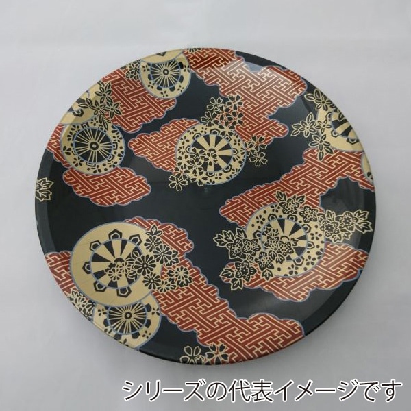 ニシキ プラスチック皿 丸皿 D-37 御所車 10枚/袋（ご注文単位10袋）【直送品】