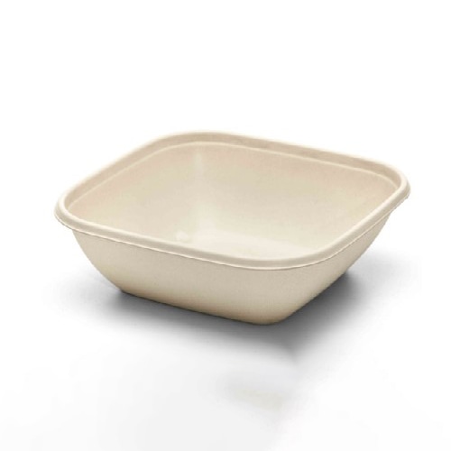 アームカンパニー 惣菜容器 バガス スクエアボウル 17cm 750ml PPUL14124CT 1箱(ご注文単位3箱)【直送品】