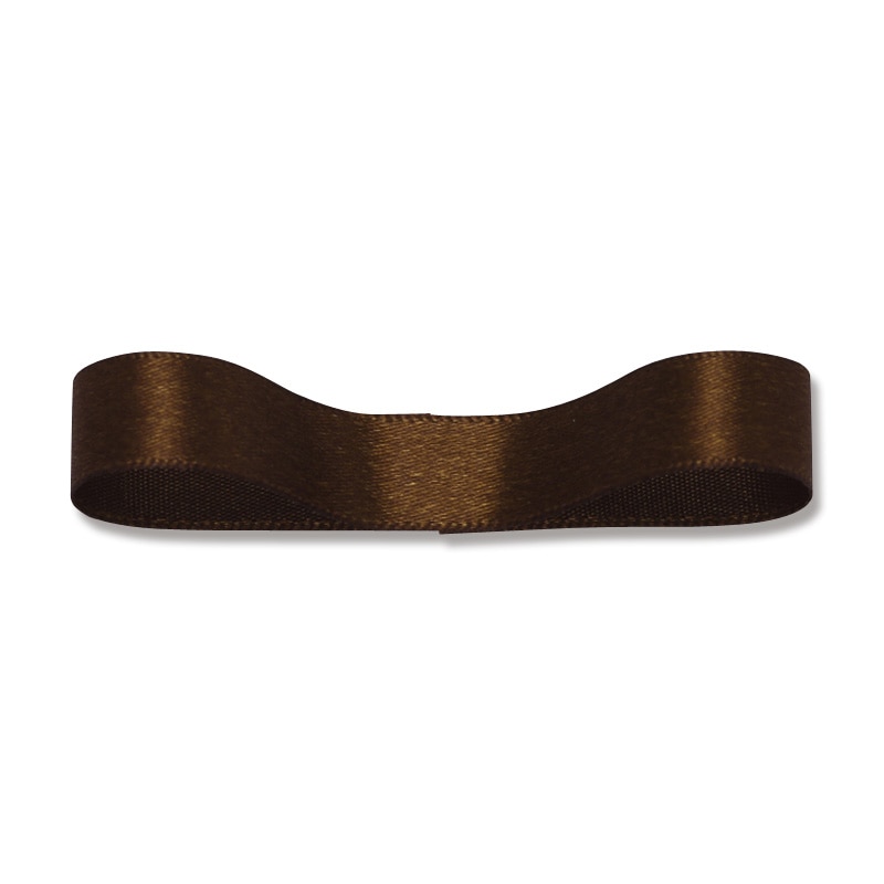 HEIKO シングルサテンリボン 12mm幅×20m 焦茶 1巻