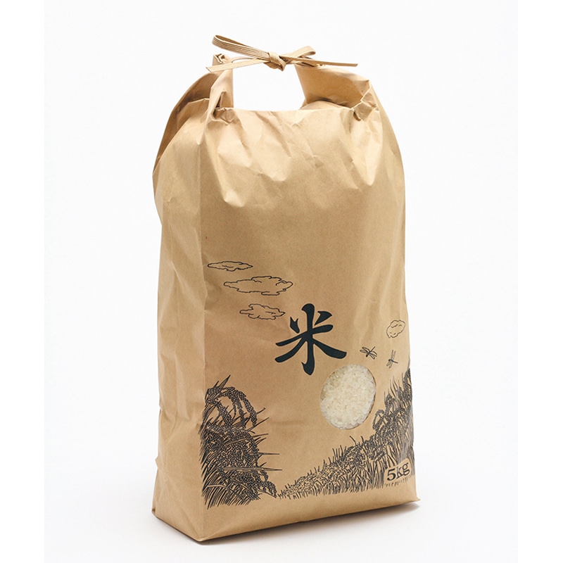 米袋 5kg 米バンド(紐)付き 窓あり 100枚/袋
