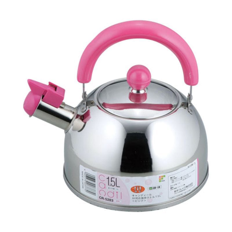 和平フレイズ キャンディール 笛吹ケトル IH対応 1.5L ピンク CR-5283 1個(ご注文単位1個)【直送品】