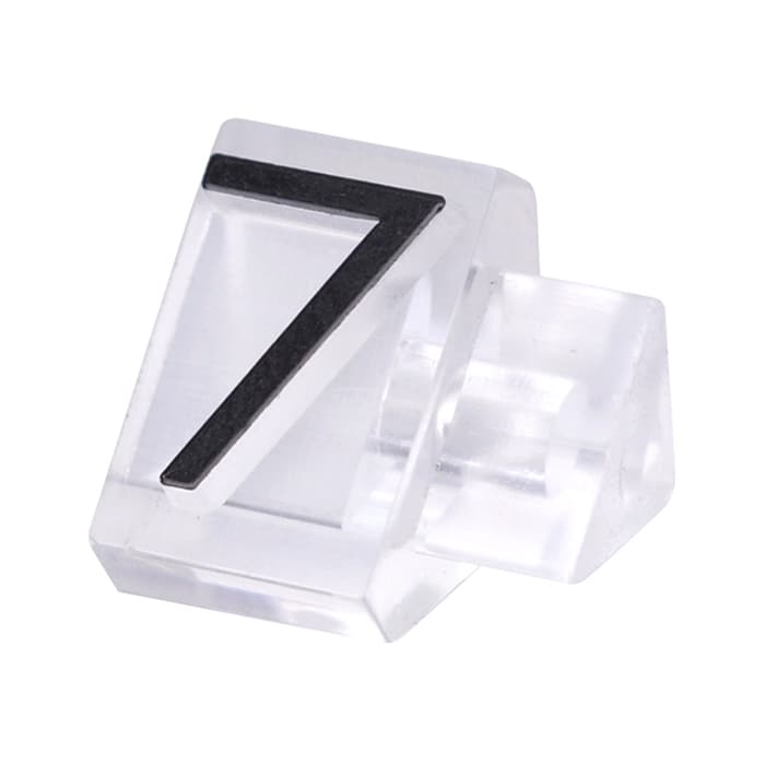 友屋 ニュープライスキューブ 補充用単品 L用 透明／黒文字 「7」 20粒 07105CL7 1袋（ご注文単位2袋）【直送品】